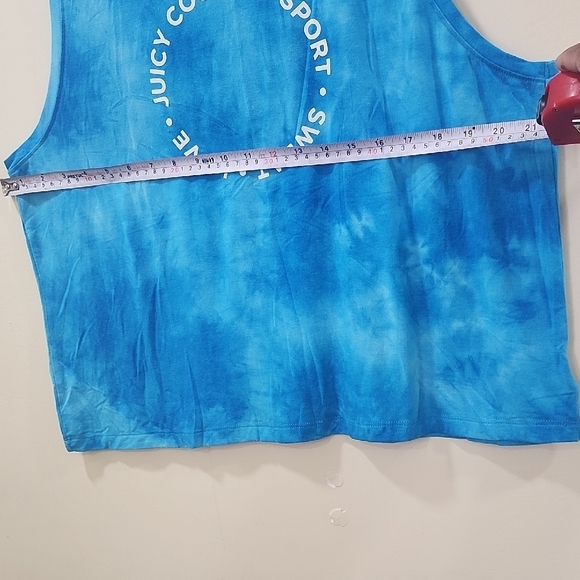 Juicy Couture Blue Muscle Tee with Tie-Dye Effect - Picture 8 of 10